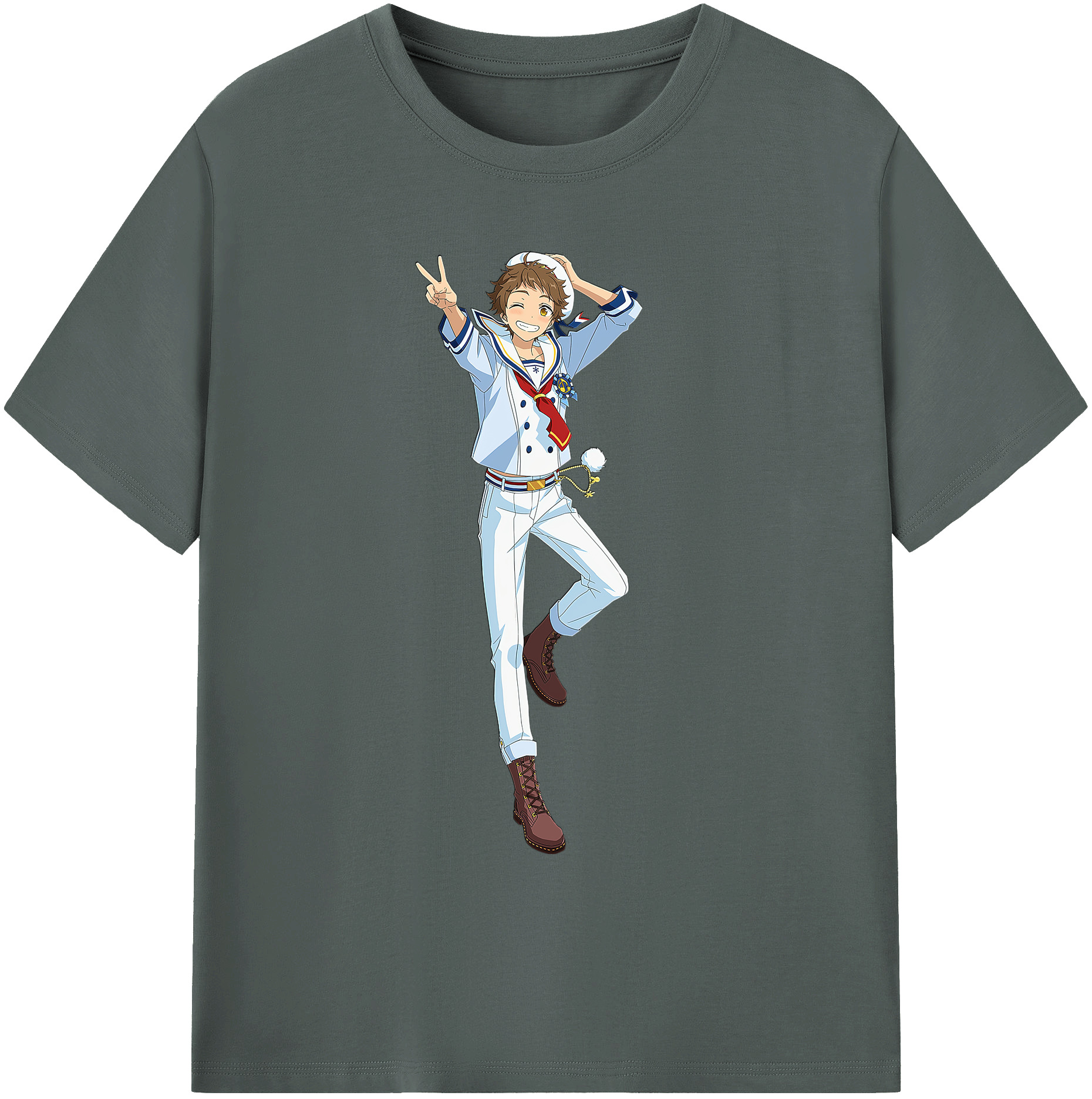 （画像用） あんさんぶるスターズ! Ensemble Stars 綿100％ メンズ半袖Tシャツ｜肌触りやわらか＆通気性